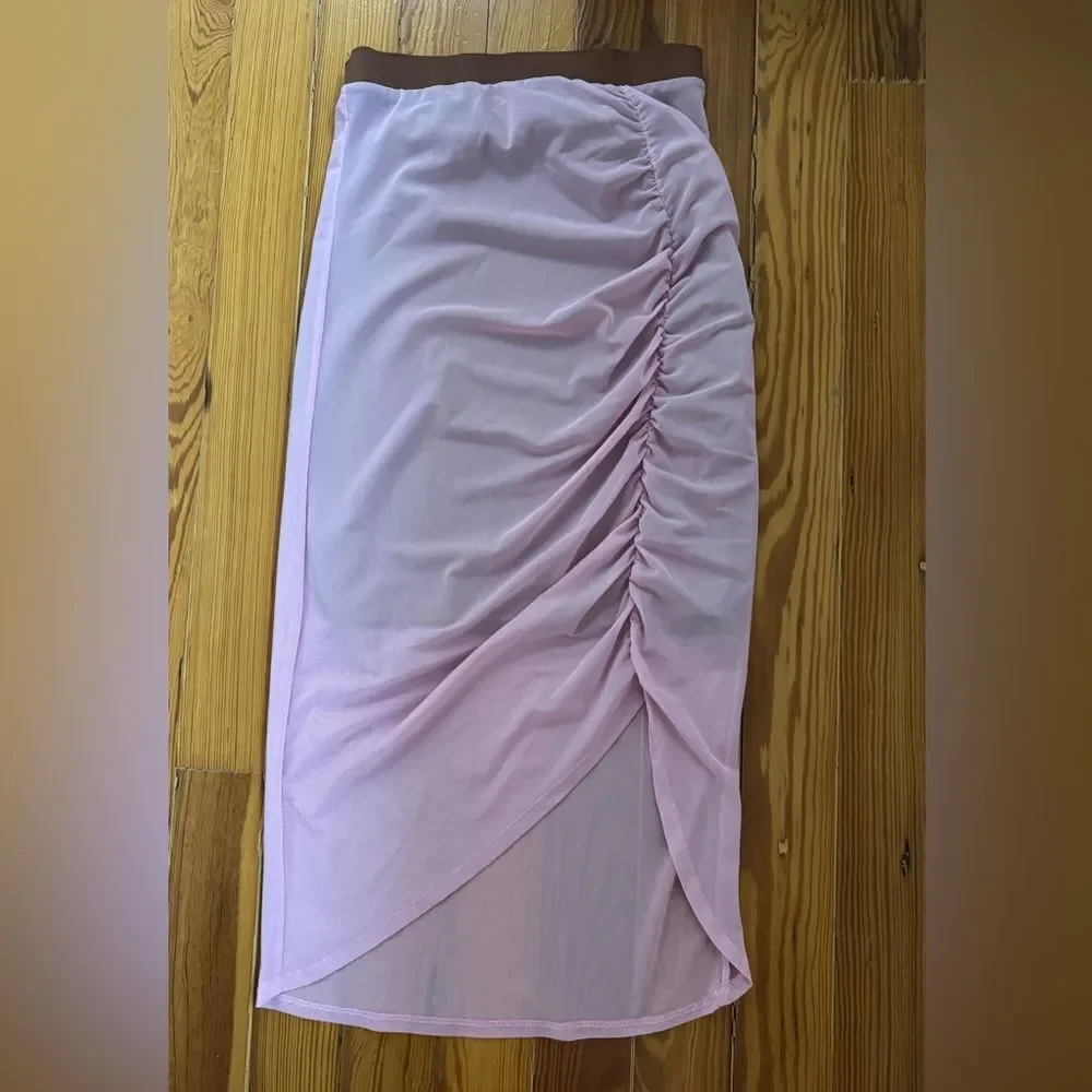 Free People Pink Mesh Skirt